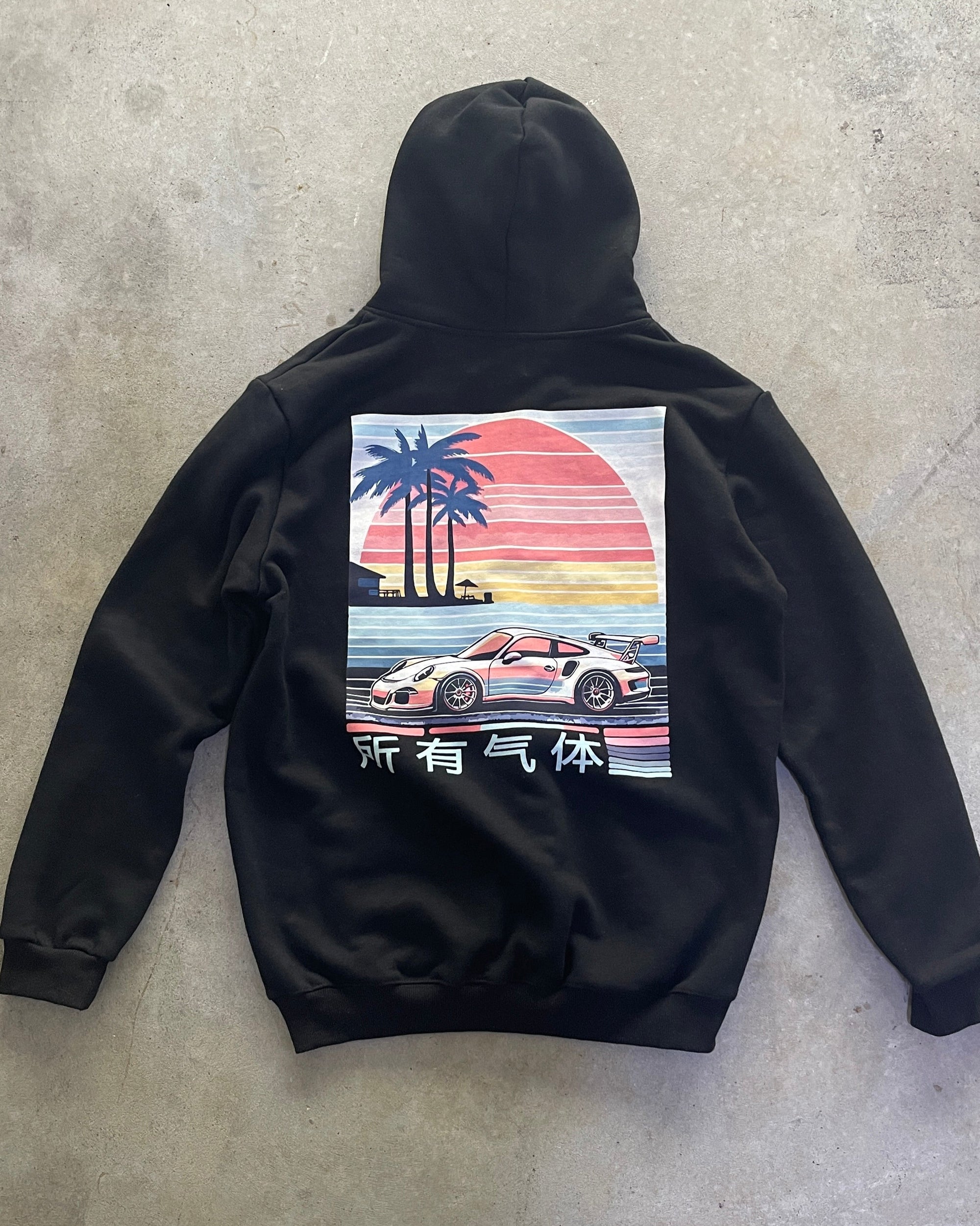 Sunset Porsche Hoodie // Black