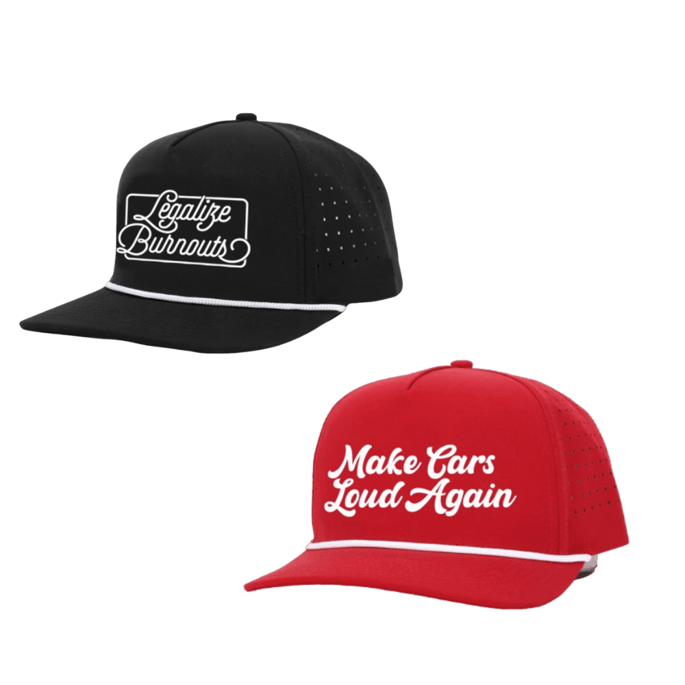 Legalize Burnouts + Make Cars Loud Again Hat Combo