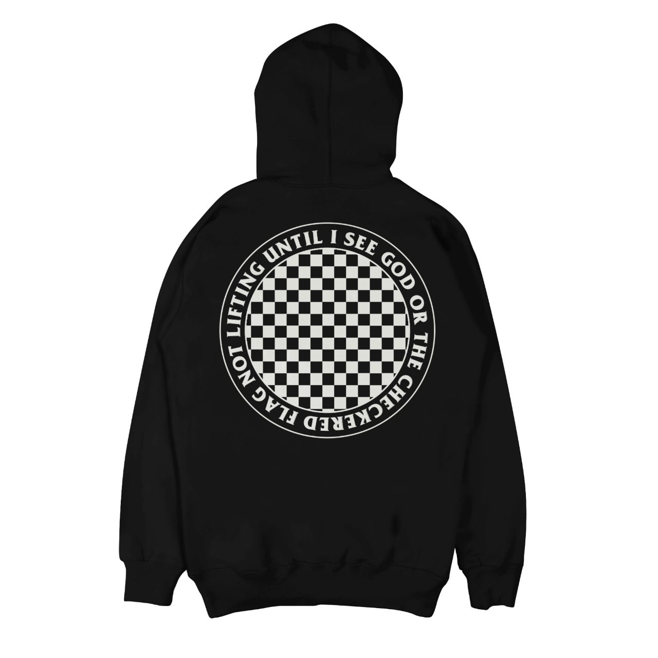 'Til God or the Checkered Flag Hoodie // Black